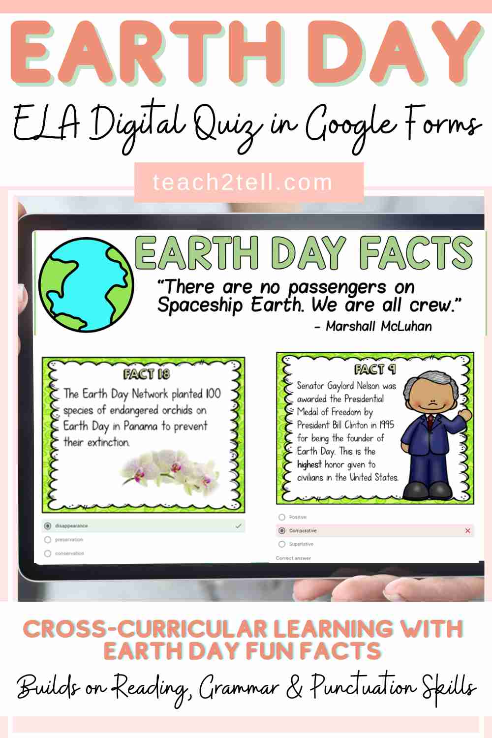 ela test prep year 4 earth day activities