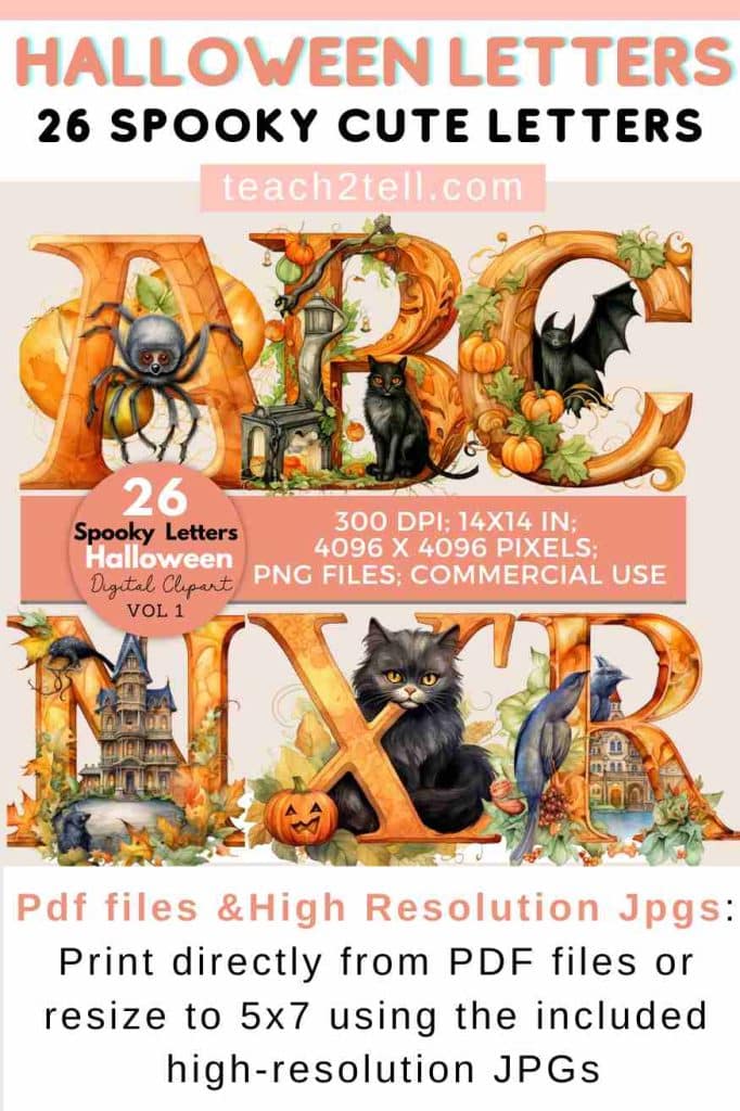 halloween bulleting board letters
