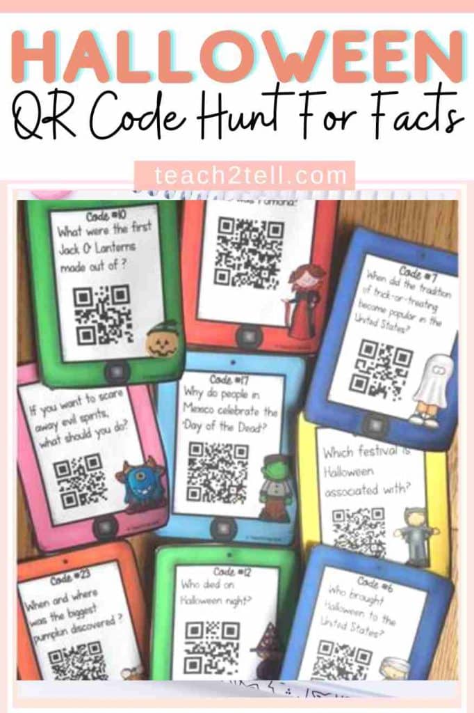 halloween activities QR Code Cards