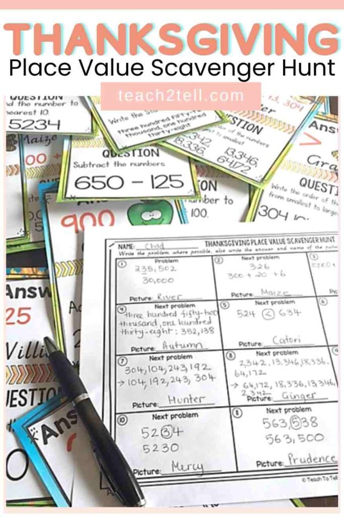 10 Thanksgiving Classroom Activities That Make Learning Fun 17 place value thanksgiving number sense activities